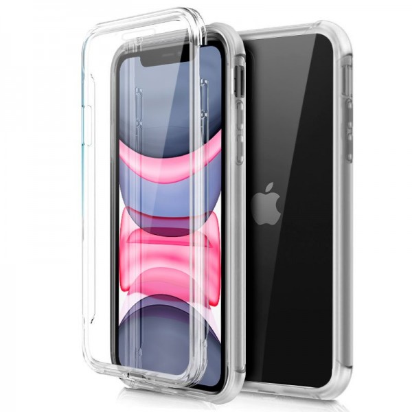 Funda COOL Silicona 3D para iPhone 11 (Transparente Frontal + Trasera) D