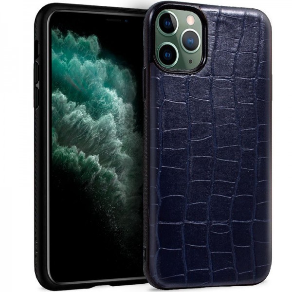 Carcasa COOL para iPhone 11 Pro Max Leather Crocodile Marino D