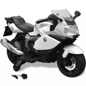 Moto eléctrica de juguete color blanca. modelo BMW 283 6 V D