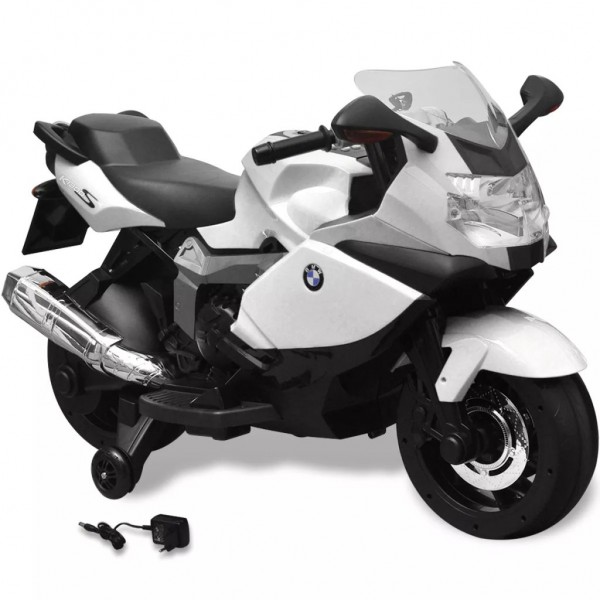Moto elétrica de brinquedo branco. modelo BMW 283 6 V D