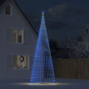Árbol de Navidad cono de luz 1544 LEDs azul 500 cm D