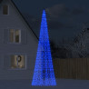 Árvore de Natal LED no mastro 1534 LEDs Azul 500 cm 1