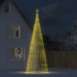Árbol de Navidad cono de luz 1544 LEDs blanco cálido 500 cm D