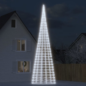 Árbol de Navidad en asta de bandera 3000 LED blanco frío 800 cm D