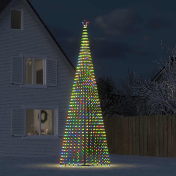 Árbol de Navidad cono de luz 1544 LEDs de colores 500 cm D