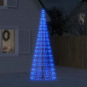 Árbol de Navidad en asta de bandera 550 LED azul 300 cm D