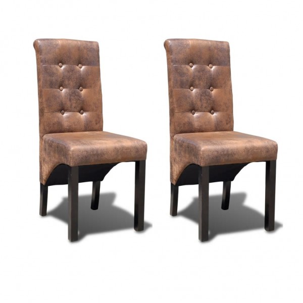 Cadeiras de jantar 2 unidades de cor marrom D