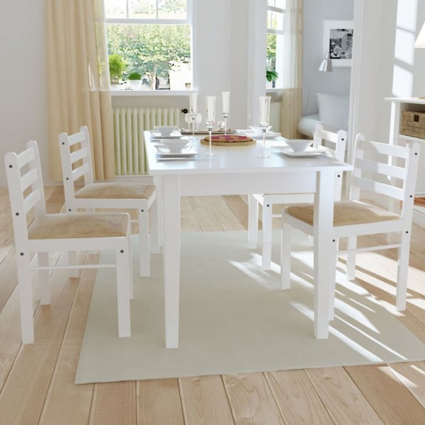 Quatro cadeiras de jantar de madeira maciça D