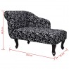 Chaise Lounge com tecido preto e branco 5