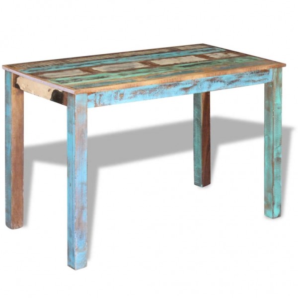 Mesa de comedor de madera maciza reciclada 115x60x76 cm D