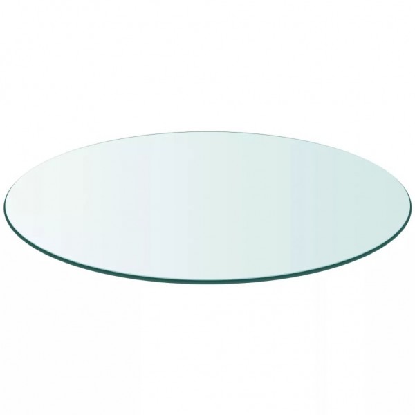 Tabela de mesa de vidro temperado redonda de 400 mm D