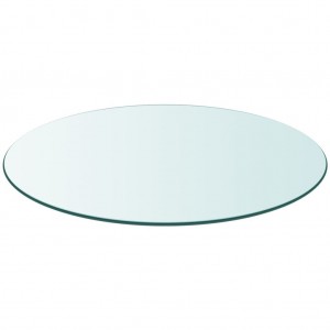 Tablero de mesa de cristal templado redondo 800 mm D
