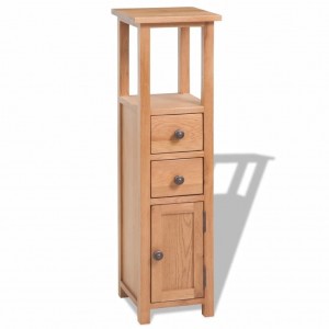 Mueble de esquina de madera de roble maciza 26x26x94 cm D