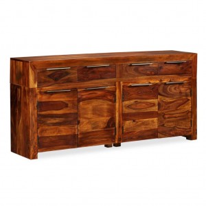 Aparador de madera maciza de sheesham 160x35x75 cm D