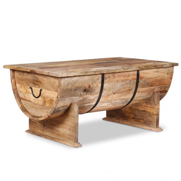 Tabela de centro de madeira maciça de mangue 88x50x40 cm D