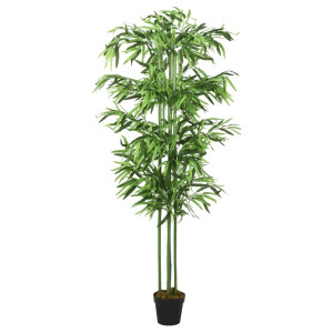 Árbol de bambú artificial con 240 hojas verde 80 cm D