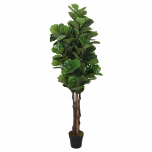 Higuera de hojas de violín artificial 180 hojas verde 150 cm D