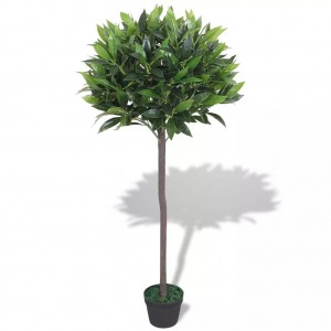 Árbol de laurel artificial con macetero 125 cm verde D