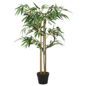 Árbol de bambú artificial con 760 hojas verde 120 cm D