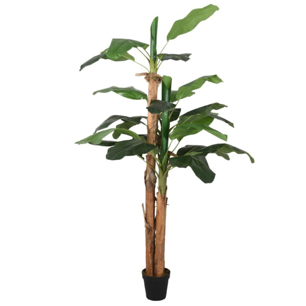 Árvore de banana artificial 9 folhas verdes 120 cm D