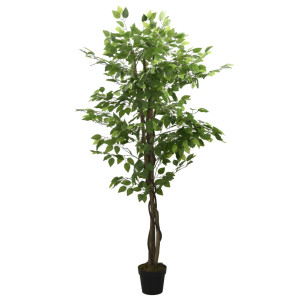 Árvore ficus artificial 630 folhas verdes 120 cm D