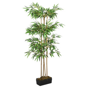 Árvore de bambu artificial com 380 folhas verdes 80 cm D
