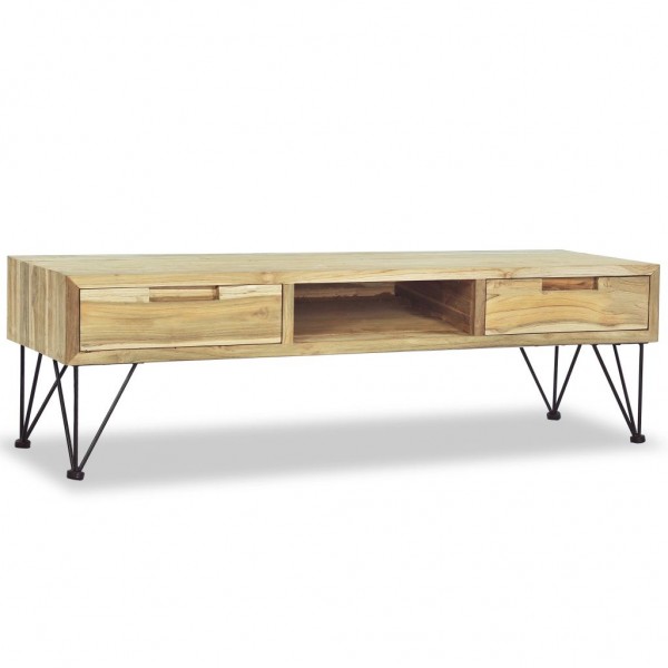 Mueble para la TV 120x35x35 cm de madera maciza de teca D