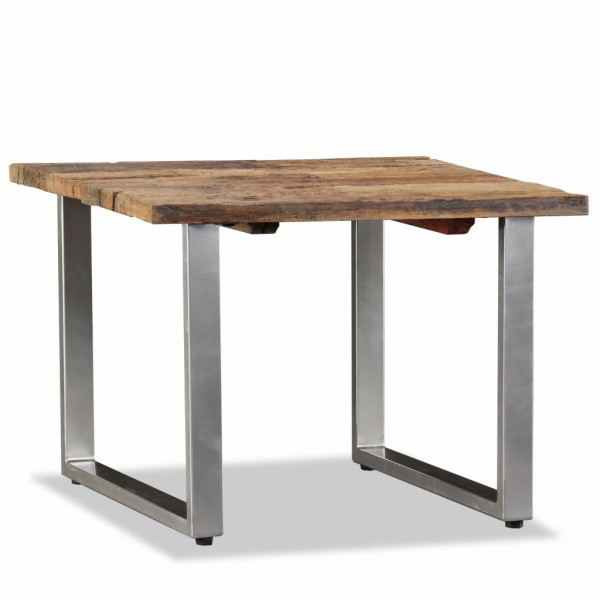 Mesa de centro de madeira maciça reciclada 55x55x40 cm D