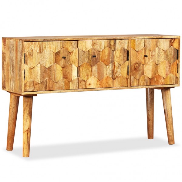 Aparador de madera de mango maciza 118x35x75 cm Aparador de madera de mango maciza 118x35x75 cm D