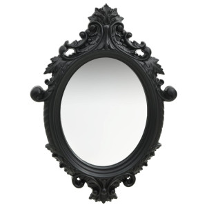 Espejo de pared estilo castillo negro 56x76 cm D