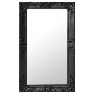 Espejo de pared estilo barroco negro 50x80 cm D