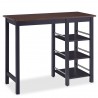 Conjunto de mesa alta de cocina 3 piezas MDF negro 3