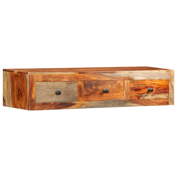 Mesa consola de pared madera maciza de Sheesham 100x25x20 cm D