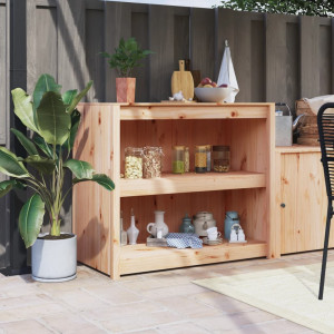 Mueble de cocina de exterior madera maciza de pino 106x55x92 cm D