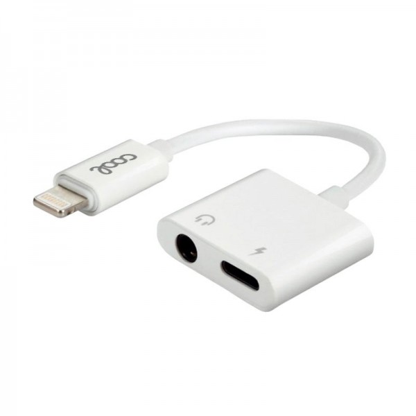 Adaptador de Jack Bluetooth duplo 3.5 mm + Carga de Relâmpago COOL D