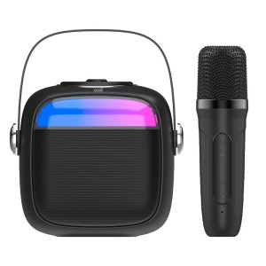 Alto-falante Bluetooth Universal Música 6W COOL Mini Karaoke + microfone preto D