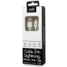Cabo USB compatível COOL Relâmpago para iPhone / iPad (3 metros) Branco 2