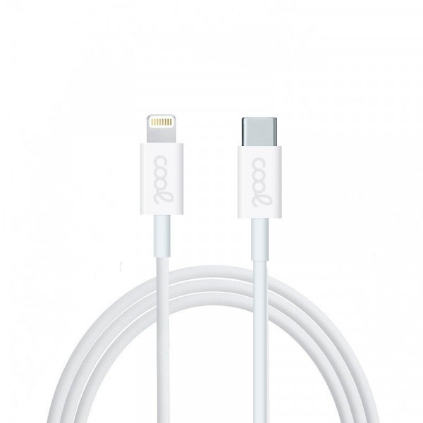 Cable USB Compatible COOL Universal TIPO-C a Lightning (1.2 metros) Blanco D