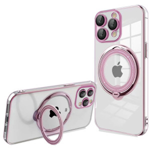 Carcaça COOL para iPhone 15 Pro magnético Anel de rosa D