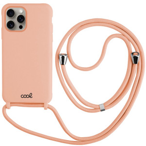 Carcasa COOL para iPhone 15 Pro Max Cordón Liso Rosa D