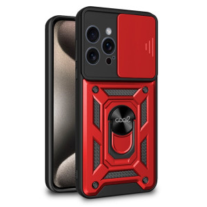 Carcaça COOL para iPhone 15 Pro Max Anel duro vermelho D