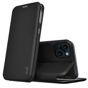 Fundação COOL Flip Cover para iPhone 15 Black Elegance D