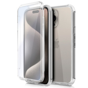 Fundação COOL Silicone 3D para iPhone 15 Pro Max (Border Transparent + Trasera) D