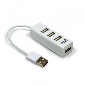 Hub USB 2.0 Universal COOL 4 Puertos USB Blanco D