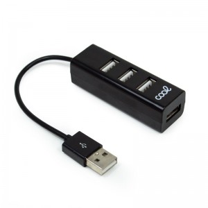 Hub USB 2.0 Universal COOL 4 Puertos USB Negro D