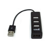 Hub USB 2.0 Universal COOL 4 portas USB pretas 4