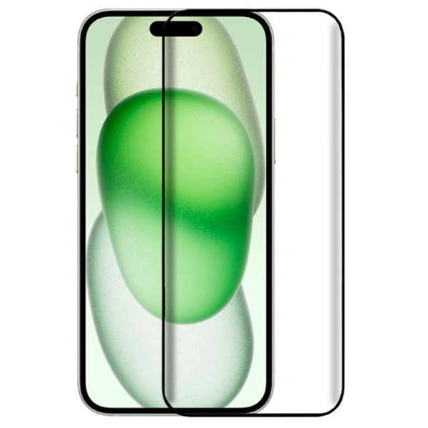 Protetor de cristal temperado COOL para iPhone 15 Plus (FULL 3D Preto) D