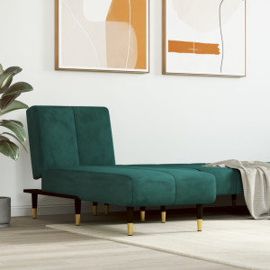 Sofá sofá de veludo verde escuro D