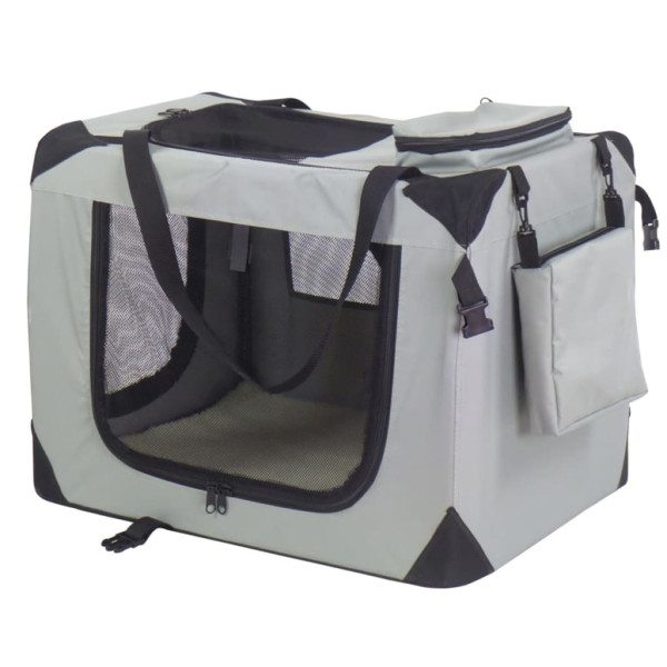 @Pet Transporte para cães Nylon cinza 90x61x65 cm 11074 D