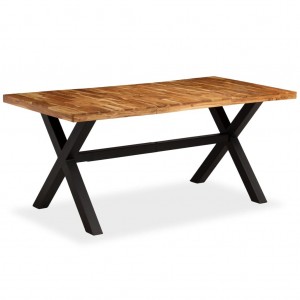 Mesa de jantar de madeira maciça de acacia e mangue 180x90x76 cm D